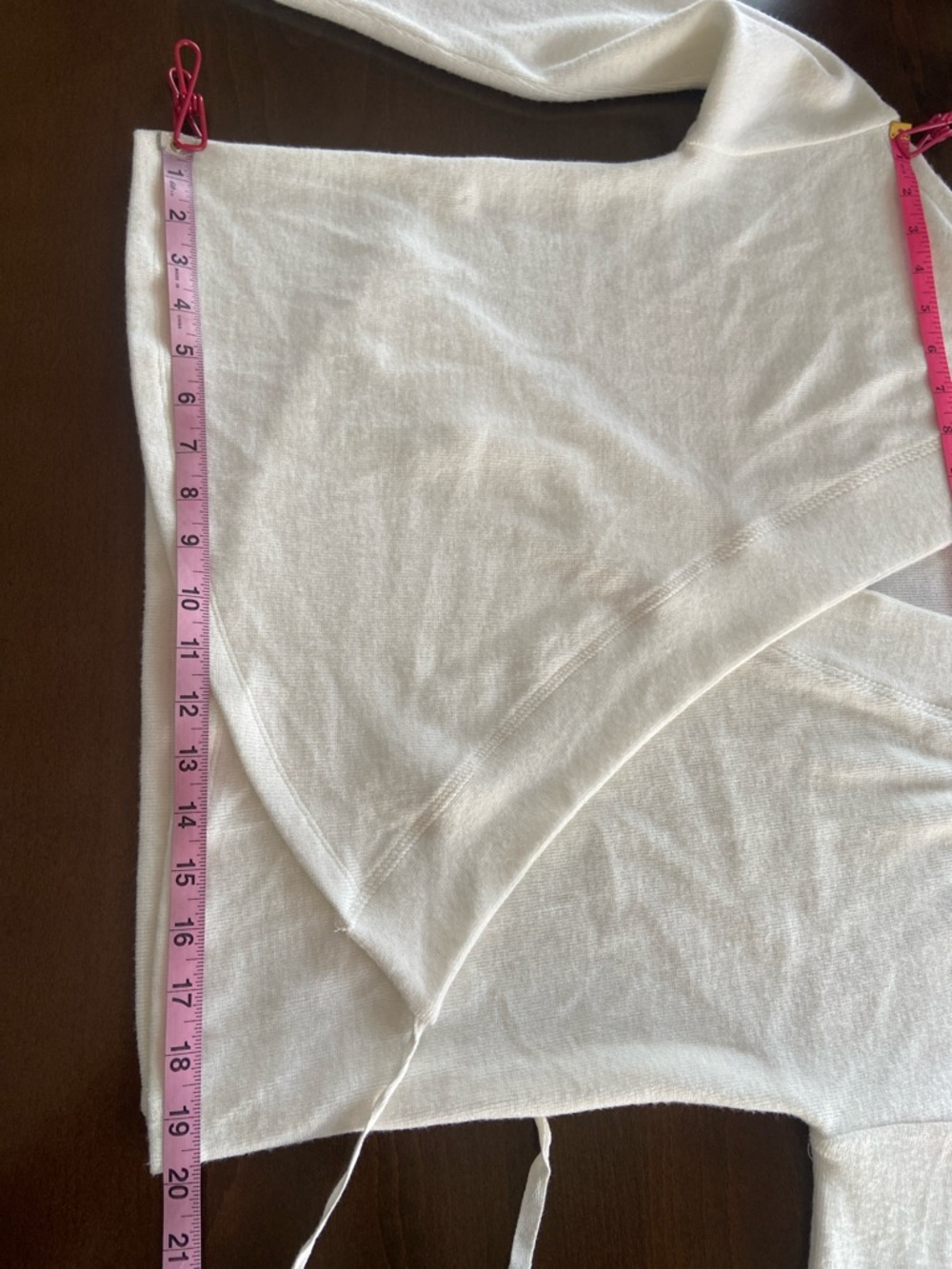 Cream Wrap Front Long Sleeve Top, size XS, Three Dot brand - Picture 11 of 13